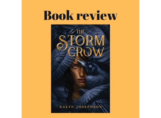 Book Review with image of cover of Storm Crow by Kalyn Jacobson